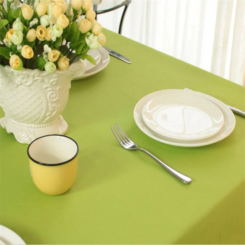 

Pure and fresh green square table table cloth is contracted and contemporary tea table pad round table cloth_Q1768