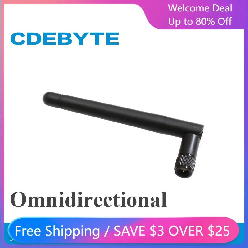 

2pcs/lot 915MHz 2.5dBi SMA-J Omnidirectional WIFI Rubber Antenna CDEBYTE TX915-JK-11 Long Range 50Ω Resistance High-Quality Wire