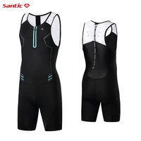 santic mens triathlon sleeveless jumpsuit cycling bibs swimming running suit cycling sports equipment