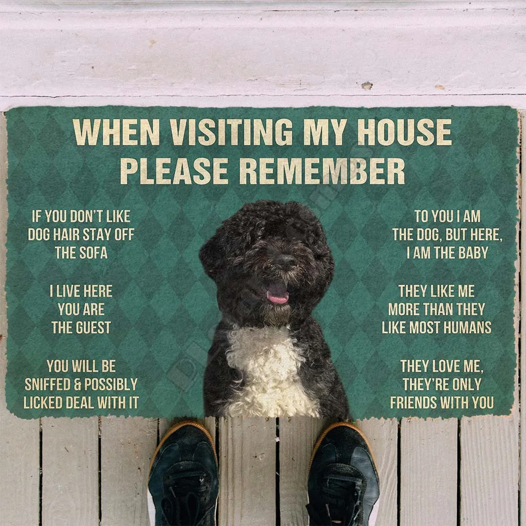 

Пожалуйста, помните, что правила португальского домика для водных собак, индивидуальный дверной коврик с 3D принтом, внутренний и наружный дверной коврик, нескользящий подарок для любящих собак