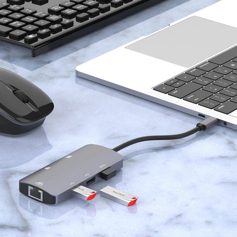 Многофункциональная док-станция для Mac OS /Windows/Linux/Android/IOS Type-C в HDMI адаптер USB 3 0 4K -