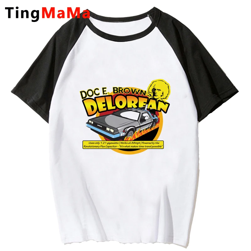

Back to the Future t shirt crop top women white japanese ulzzang clothes t-shirt aesthetic