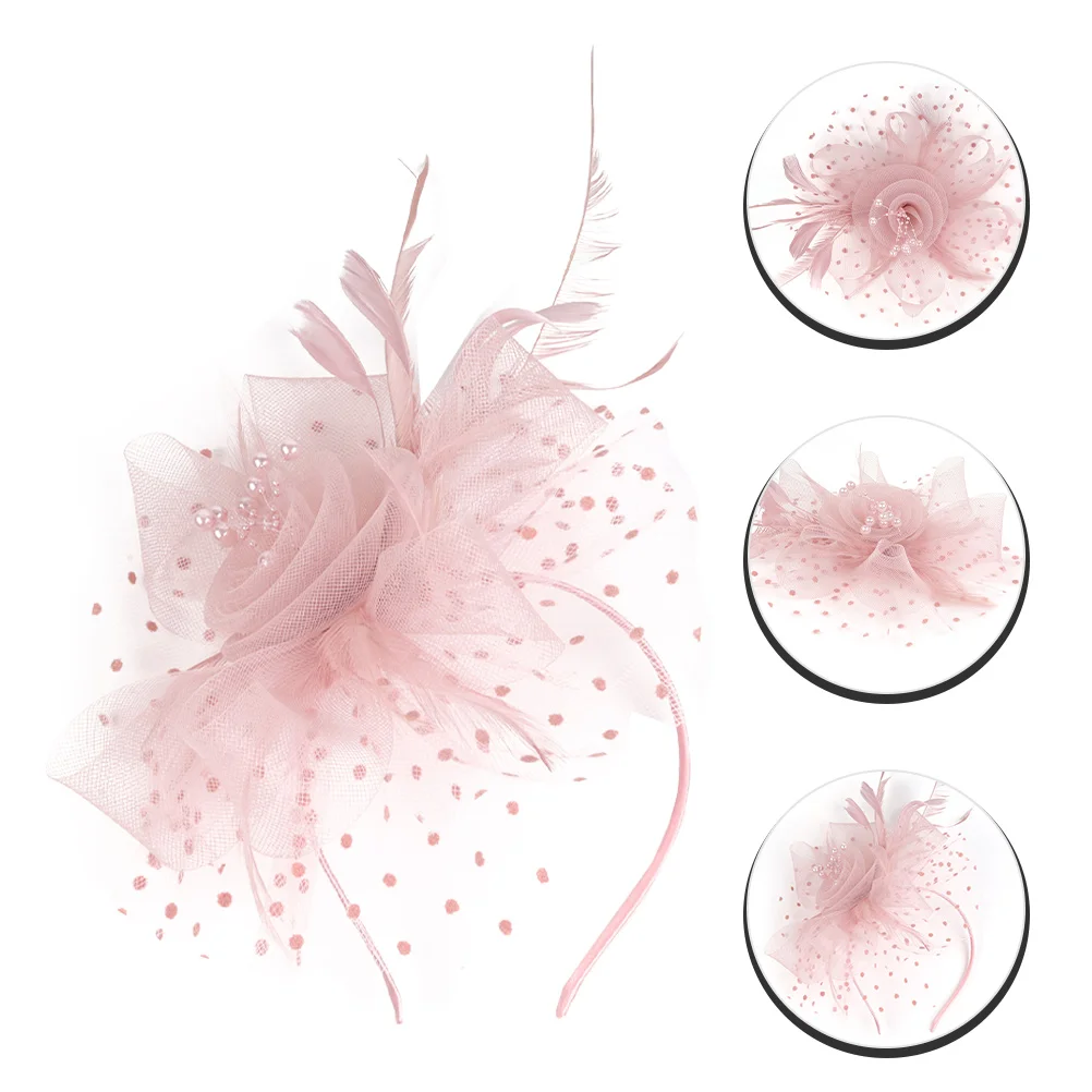 

European American Tea Party Hat Banquet Retro Bridal Hairpin Abs Headband