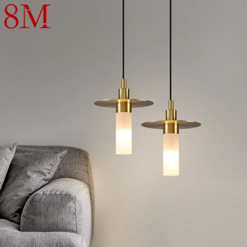 

8M Modern Brass Pendant Hanging Light LED Nordic Simply Creative Chandelier Lamp For Home Dining Room Bedroom Bar