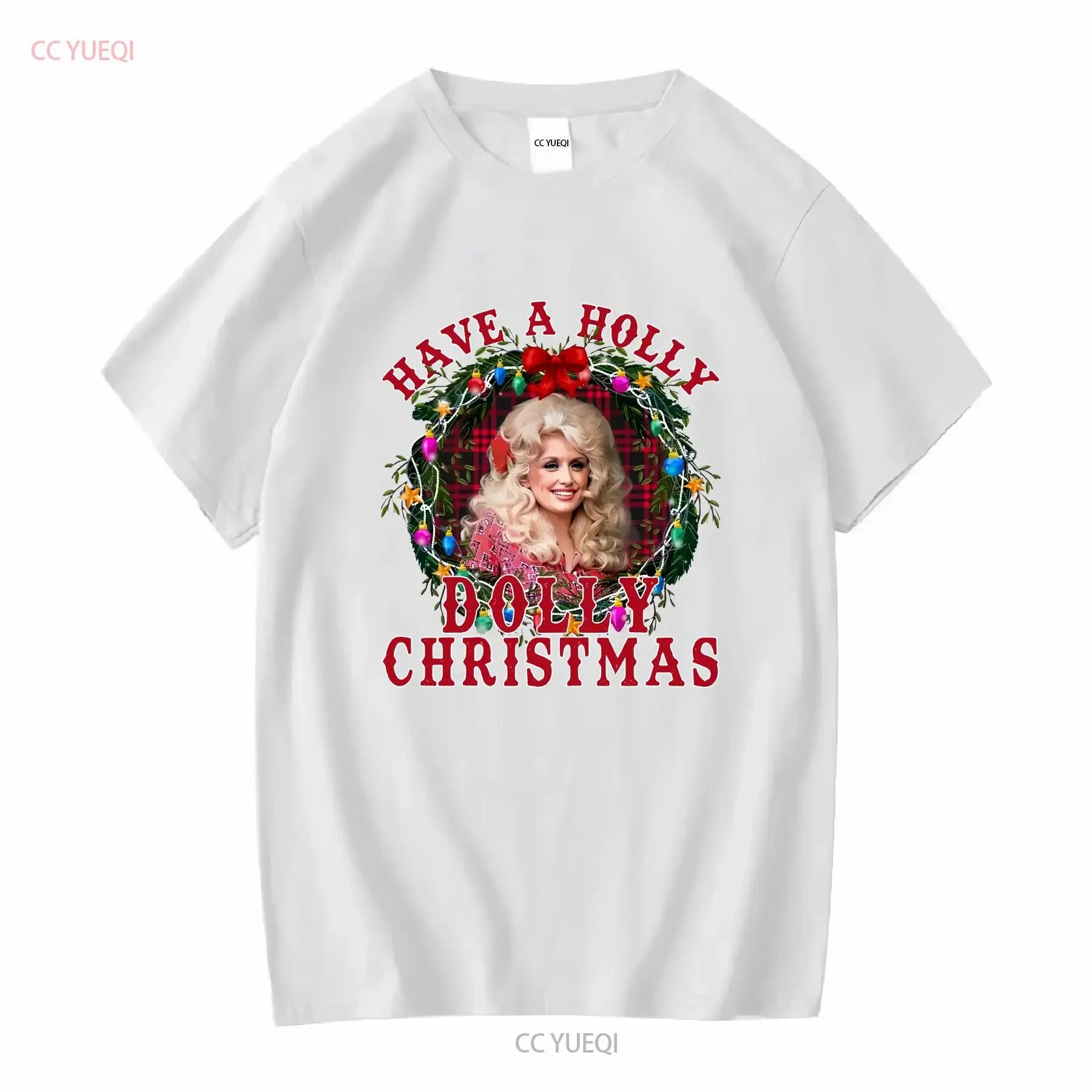Фото РАСПРОДАЖА _Have A Holly Dolly Рождественская футболка Parton SweaT винтажная стираная удобная повседневная уличная дизайнерская одежда с графикой №4