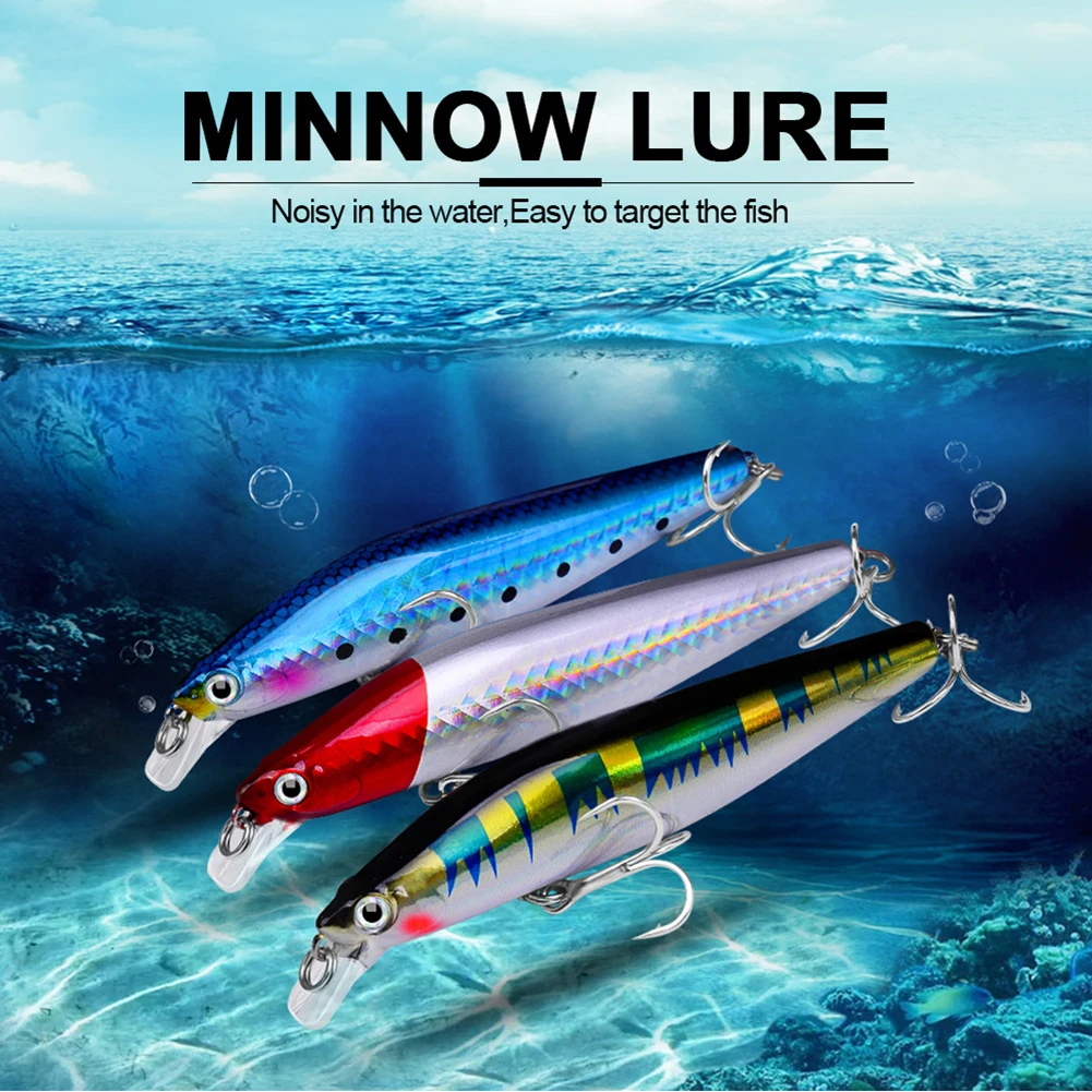 

10.5cm/19g Fishing Lure Long Throw Submerged Minnow Fish Lures Hooks Hard Bait Sea Fish Bass Catfish Carp Fishing Accessories