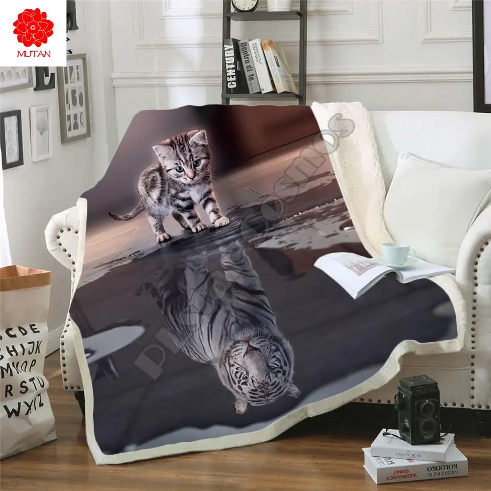 

Плюшевое Флисовое одеяло с милым котом и 3D принтом, модные одеяла для взрослых для дома и офиса, моющееся одеяло, повседневное одеяло для дет...