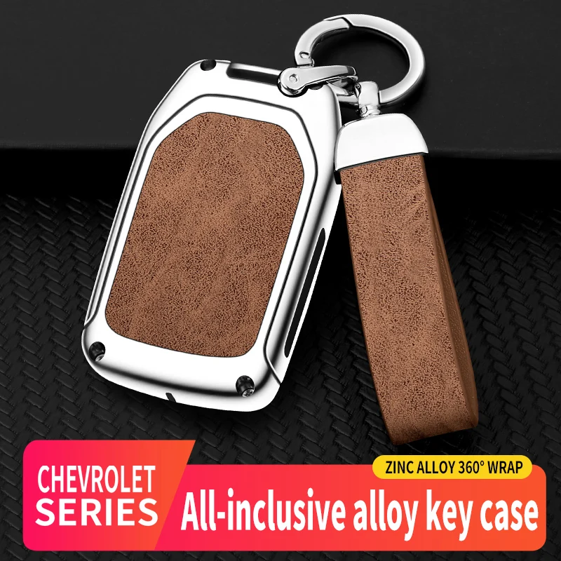 

Leather Zinc Alloy Car Key Case Cover Protector Shell For Chevrolet Cruze Aveo Trax Opel Astra Corsa Auto Keychain Accessories