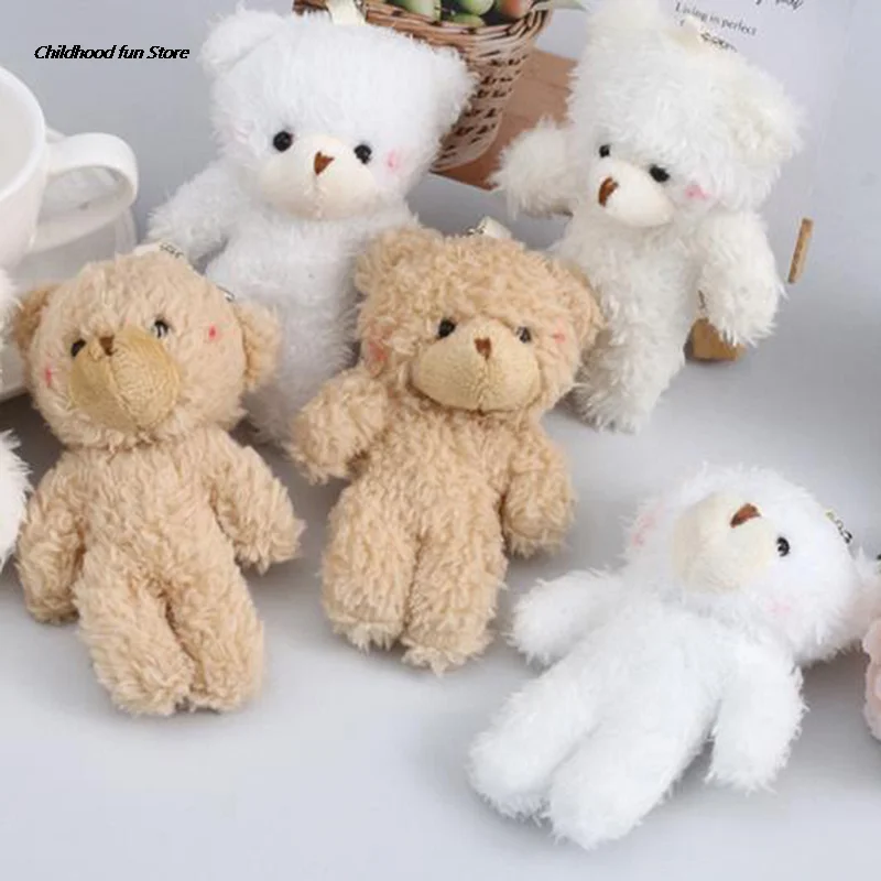 

Плюшевые игрушки в виде медведя, 2 шт., 12 см, Маленькая подвеска в подарок на вечеринку, свадьбу, милая плюшевая игрушка, брелок-подвеска