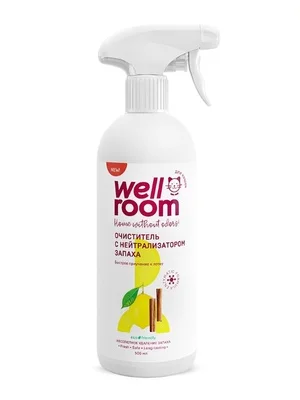  Wellroom спрей очиститель нейтрализатор запаха и меток кошек корица/цитрус 500мл |