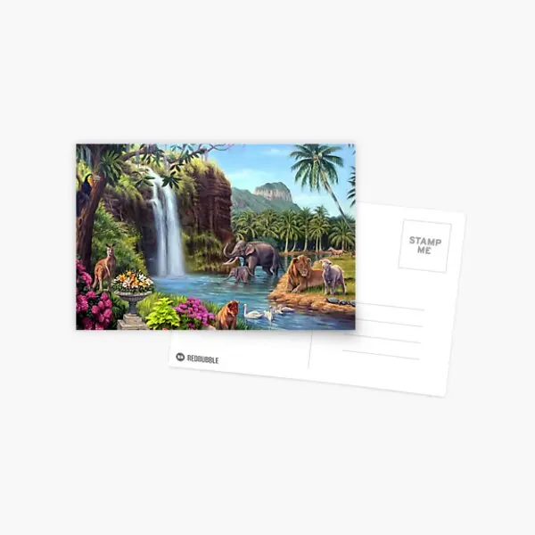 

A Paradise Setting Postcard Album Bedroom Boys Memory Style Decor Greeting Card Indoor Modern Simple Photocard Hoom Cartoon