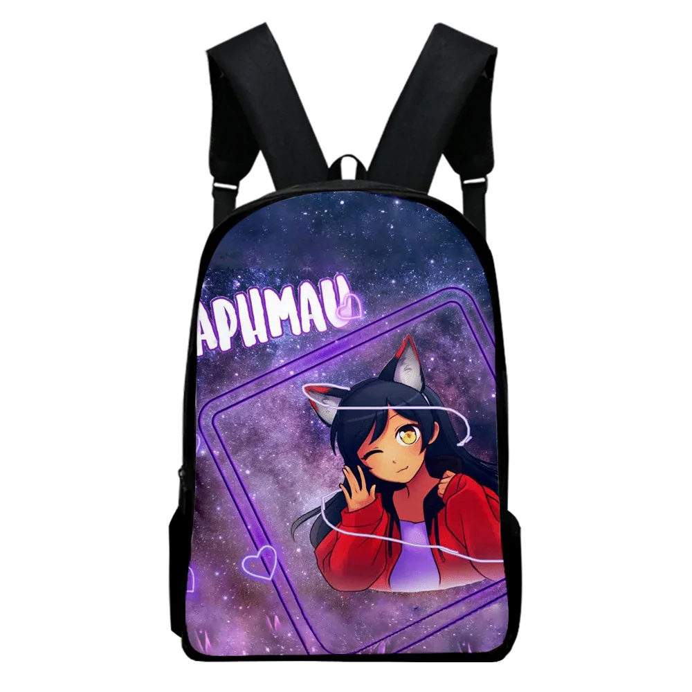 

2022 New Aphmau merch Fashion Oxford Cloth Shoulder Backpack Printed Multi Zipper Pack Casual Student School Bag Boy/Girls