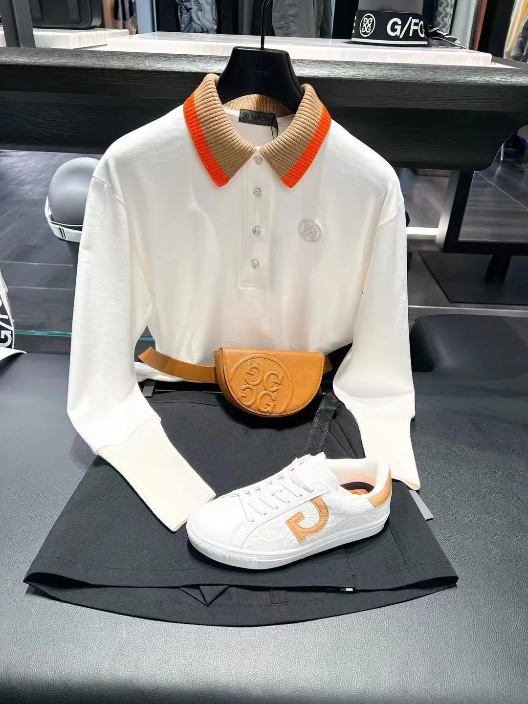 Women's Long Sleeve Pullover Polo Shirts-Casual Loose Fit Sweatshirts V Neck Tops