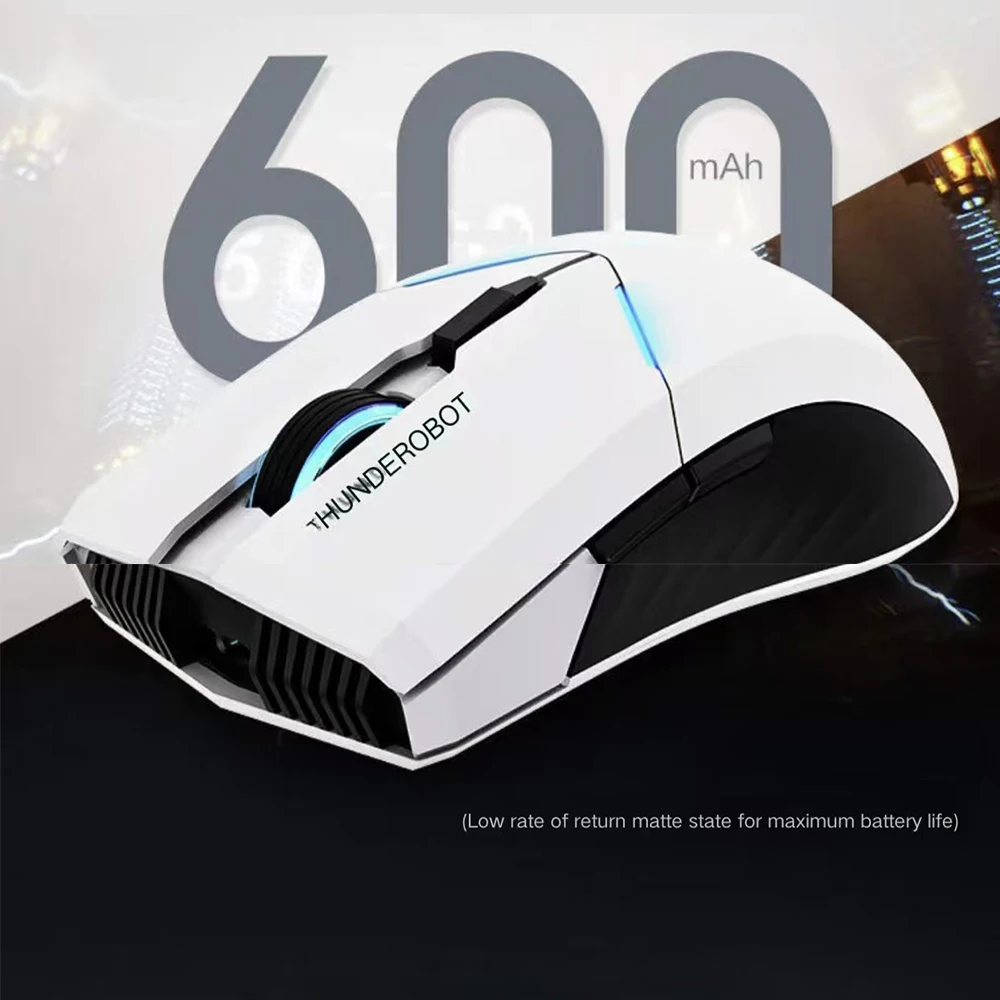 Фото Новая проводная двухрежимная мышь ThundeRobot ML702 2,4G, геймерская 8000 точек на дюйм для игрового офисного компьютера, ноутбука, ПК, планшета, беспроводная мышь №3