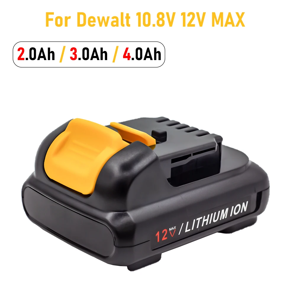 Сменные литий-ионные батареи для Dewalt DCB120, 12 В, 3 Ач, 4 Ач, аккумулятор DCB123, DCB125, DCB124, DCB122, DCD710, аккумулятор для электроинструментов