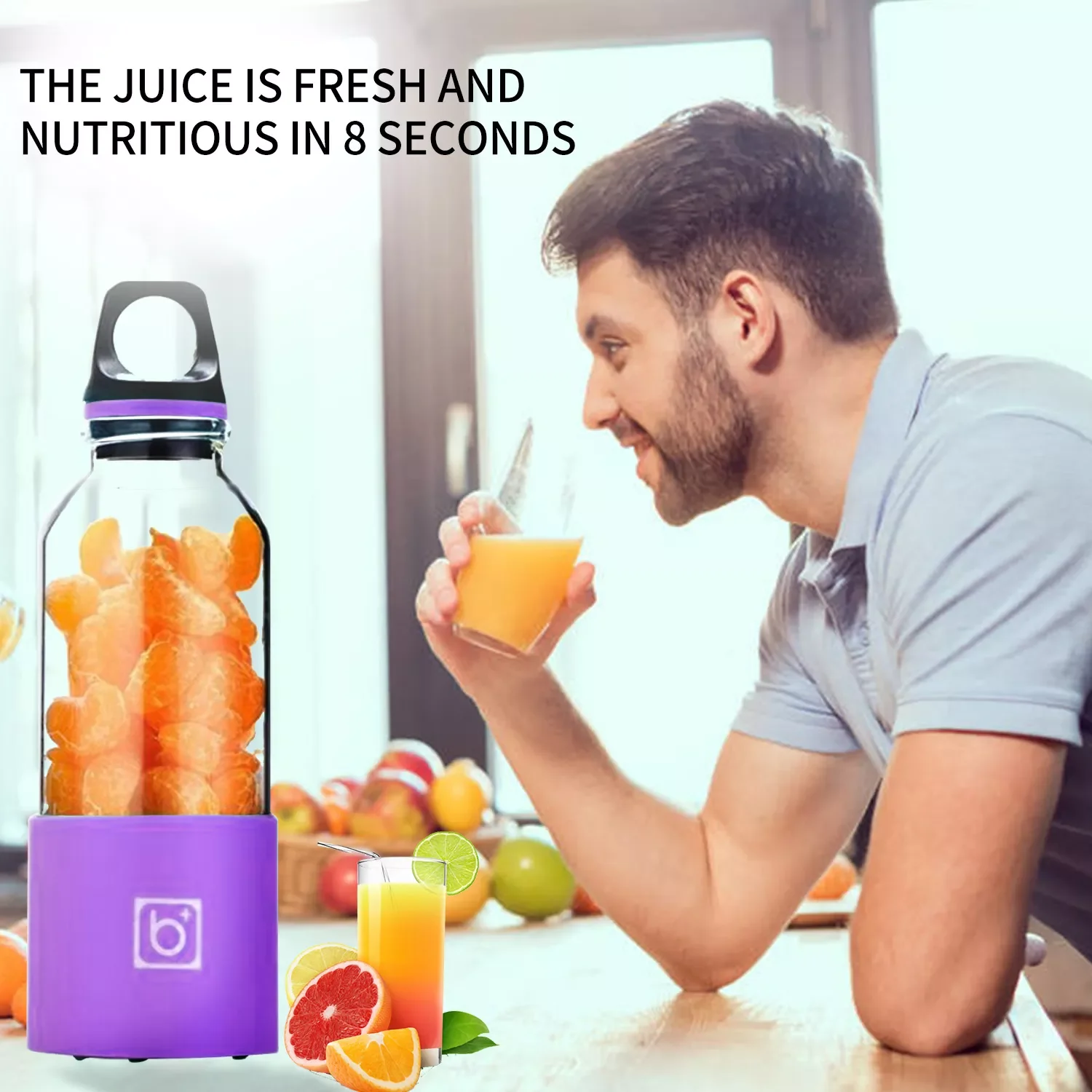 

Портативный мини-блендер NEW2023, Usb соковыжималка для овощей, фруктов, смузи, приготовление молочного коктейля, небольшой дополнительный сок