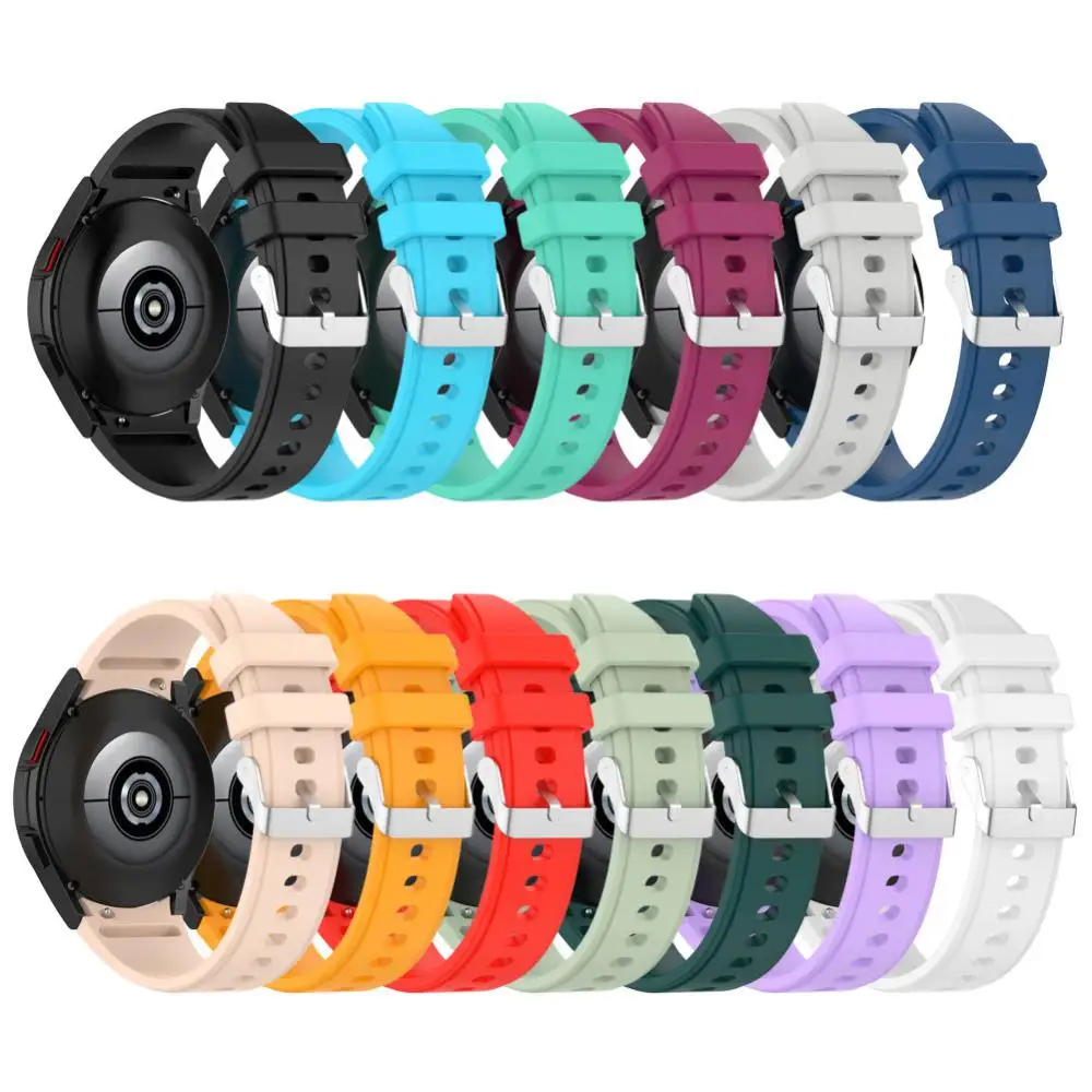 

Silicone Wrist Strap Sport Sports Band Thickened For Samsung Galaxy Watch 4 Classic Waterproof Watchband Accessories Sweatproof
