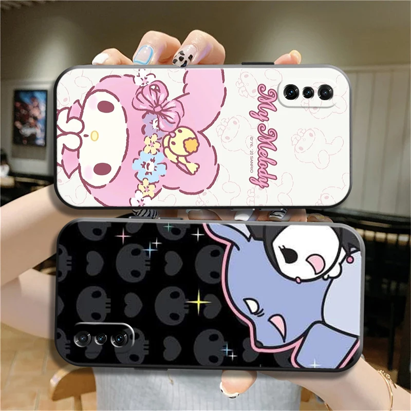 Чехол для телефона с японским аниме Kuromi Xiaomi Note 10 Pro Lite 10S Funda Shell Carcasa унисекс жидкий