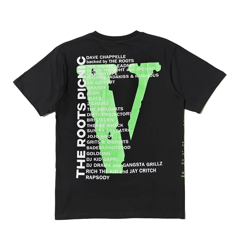 

New Short-sleeved Female Couple Loose Street T-shirt Hip-hop Trend Men's Cotton Casual Letter Printing V76565