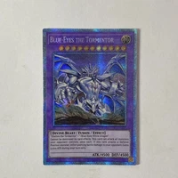 yu gi oh diy special production blue eye tormentor silver broken japaneseenglish version hobby collection card not original