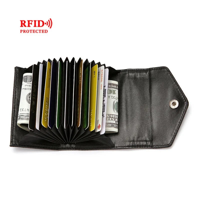 

Мужской кошелек унисекс из натуральной кожи, с RFID-защитой