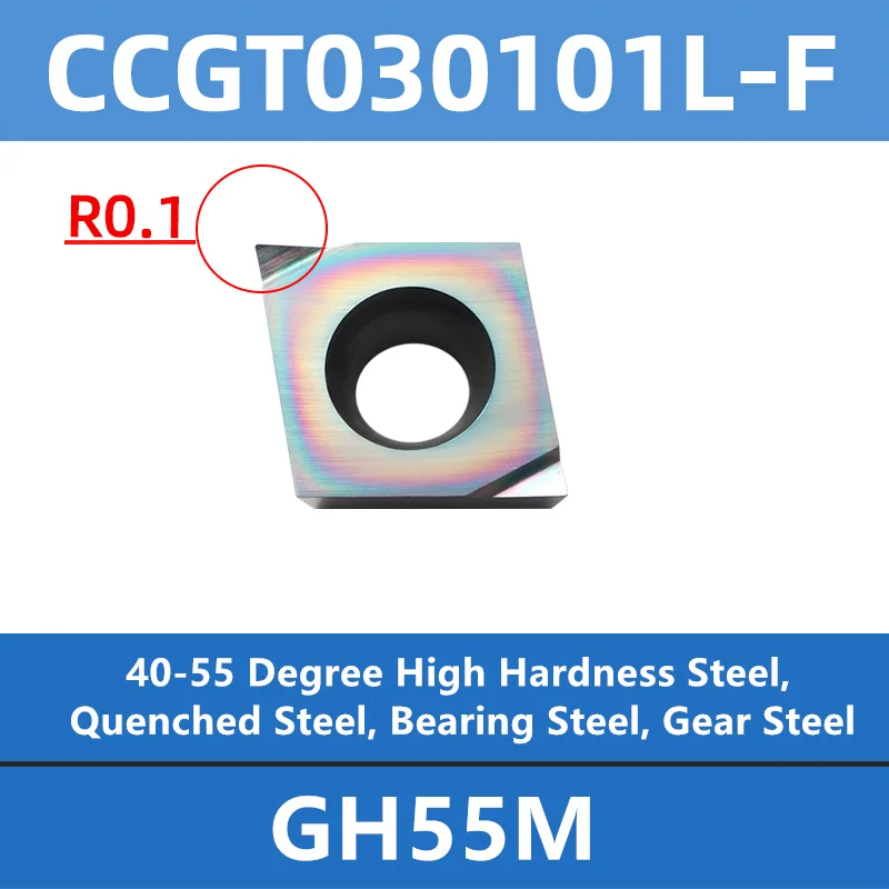 

CCGT030101/02/04 CCGT040101/02/04 CCGT060201/02/04 CCGT09T301/02/04 R-F L-F R-U L-U Токарные инструменты с ЧПУ из внутренней закаленной стали