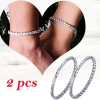 simple zircon couple bracelets tennis bracelet for women men crystal zircon adjustable gold silver color box chain jewelry gifts