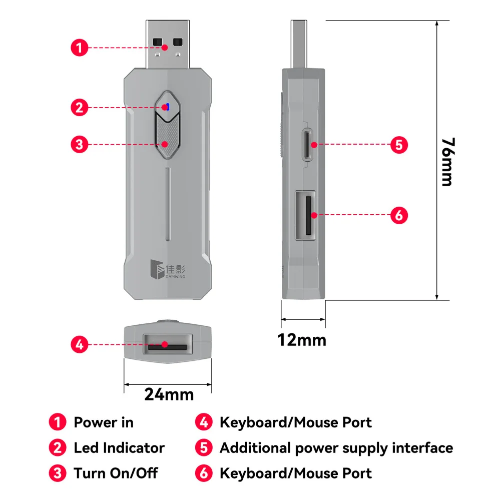 Аксессуары для видеоигр клавиатура и мышь совместимы с портами Android Type-C