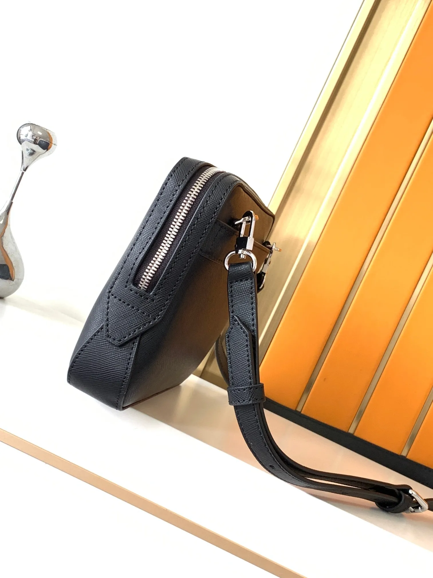 МБ 1:1 130308 Роскошная мужская сумка через плечо с верхним слоем из воловьей кожи