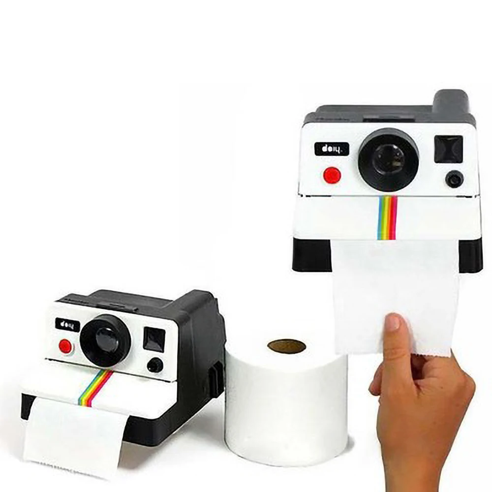 

New Paper Holder Creative Retro Polaroid Camera Shape Inspired Tissue Boxes Toilet Roll Paper Holder Box Bathroom Decor Home