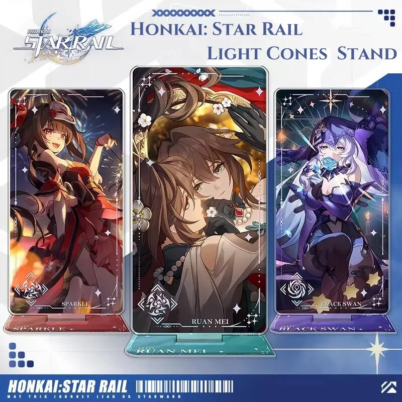 Фото Новый Honkai: Star Rail Light Cone Большая подставка Herta Aglaea Fugue Sunday Мультфильм Аниме Акриловый настольный орнамент Игра Ctue Подарок №3