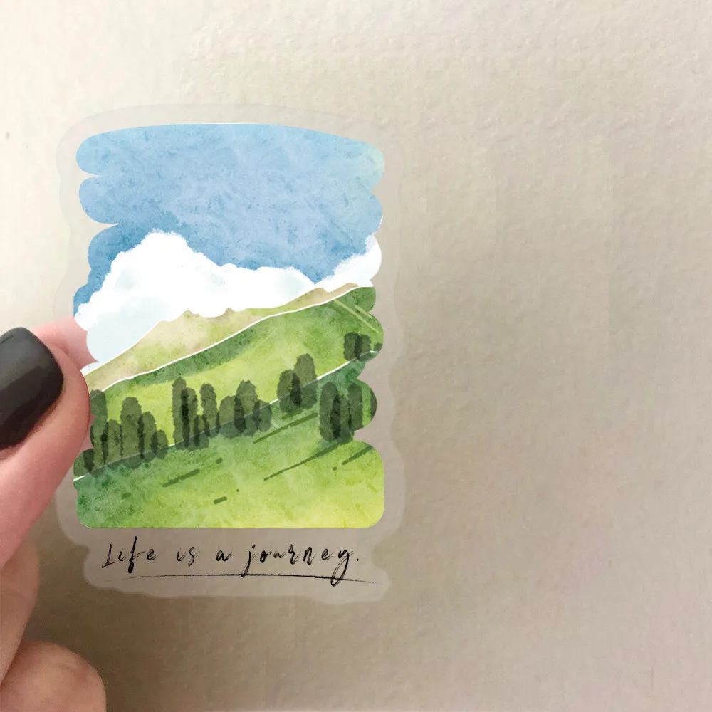 

50 шт. Прозрачные стикеры с мотивами гор и моря AnimeWorlds Store