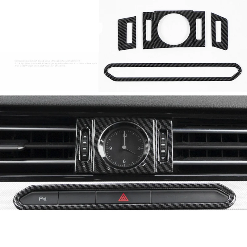 

lsrtw2017 stainless steel car dashboard clock alarm trims decoration for volkswagen passat B8 2016 2017 2018 2019