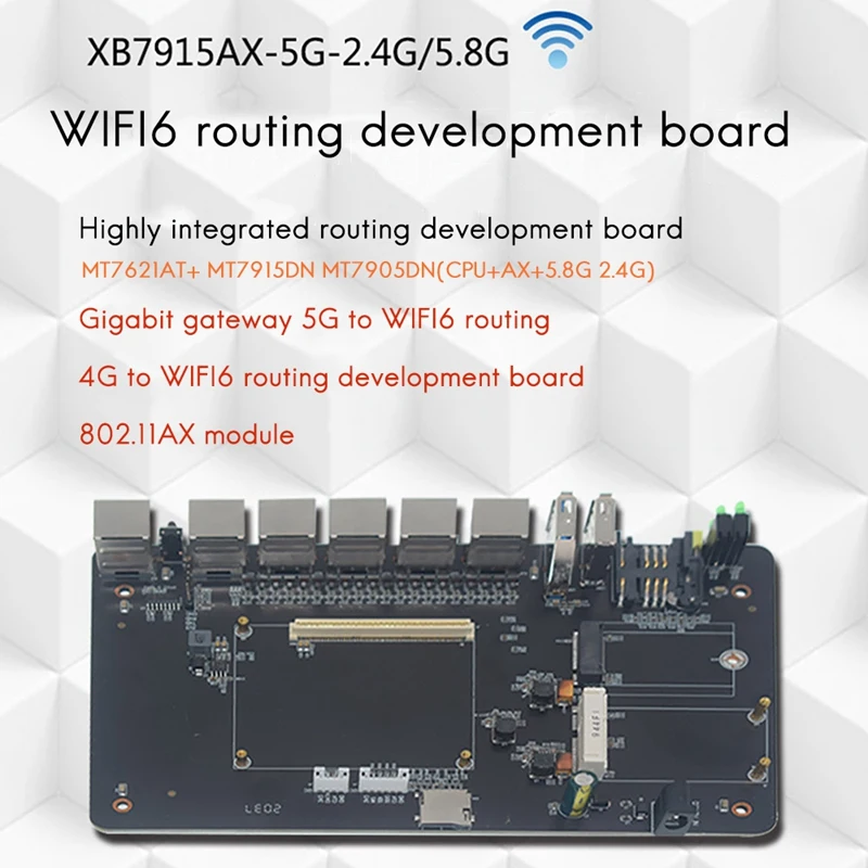 WIFI 6 Routing Module Gigabit Gateway 5G 4G To Wifi6 Routing 5G-2.4G/5.8G 11AX Development Board