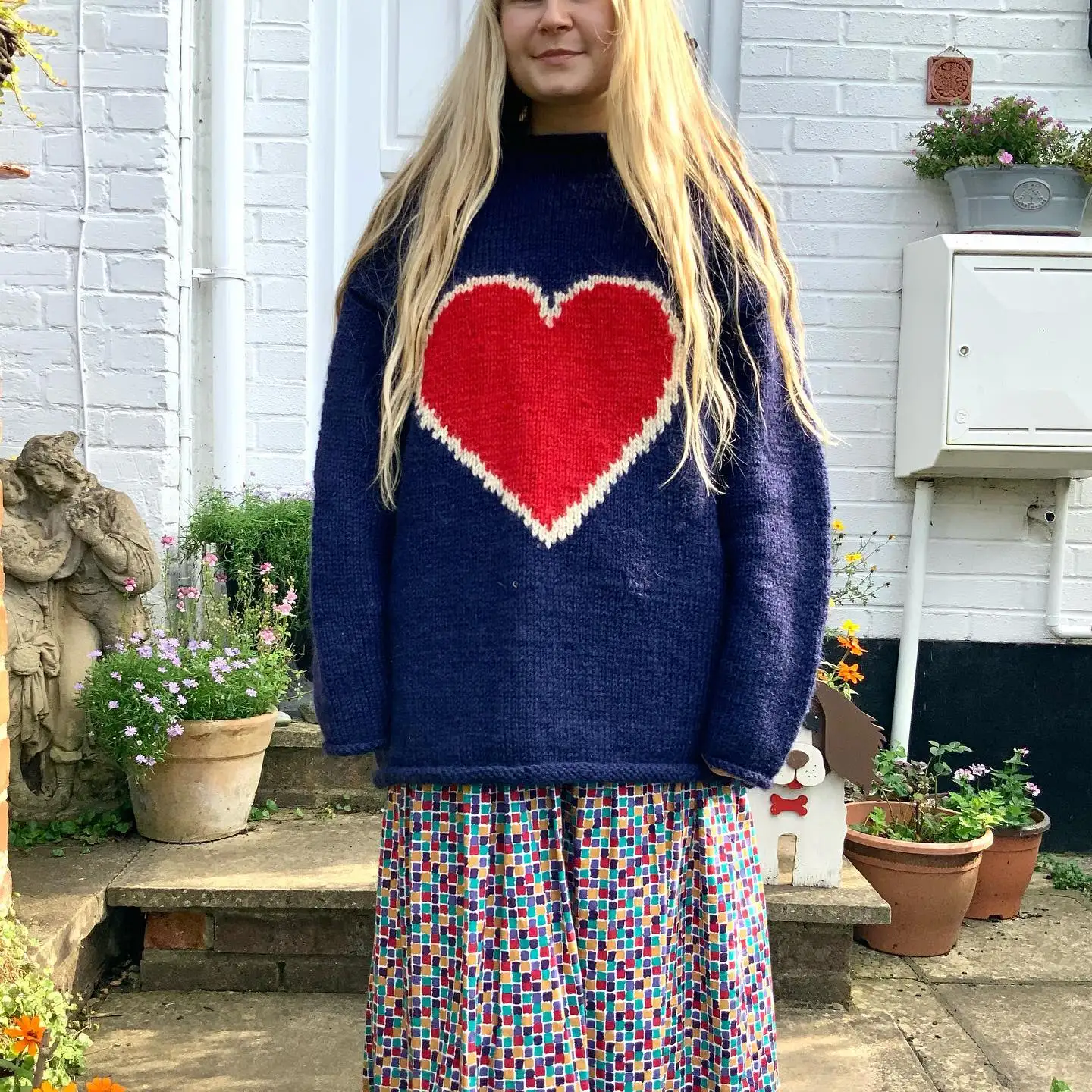 

Женский трикотажный свитер с кардиоидным узором, в стиле Харадзюку