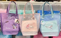 purses and handbags bags for women sanrio mesh shoulder bag cinnamoroll babycinnamoroll kuromi cute cartoon transparent handbag