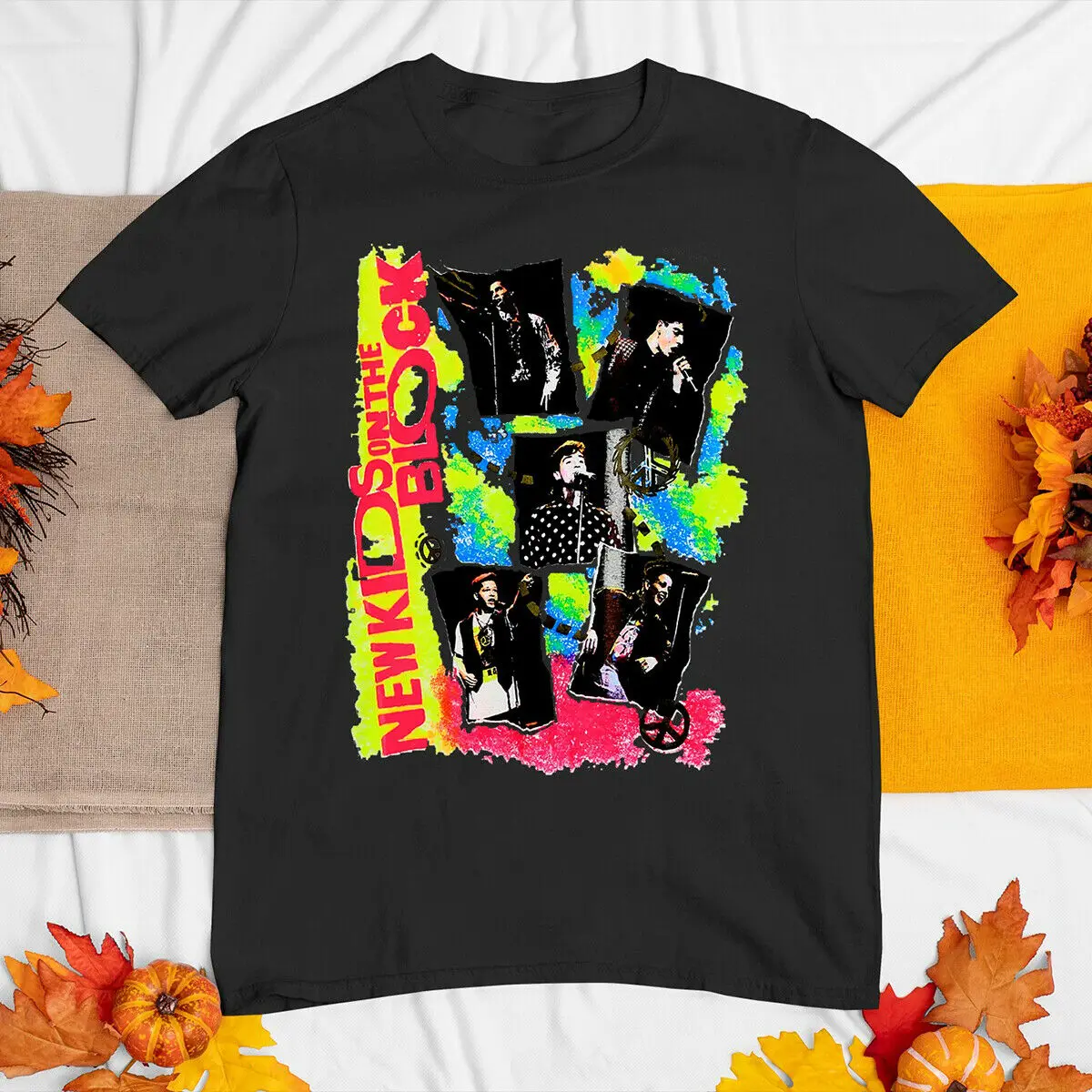 

Vtg New Kids On The Block Band Concert Black Unisex S-3XL