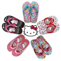 hello kitty lady slippers spring autumn pink cartoon flip flops beach leisure slippers girls cute sweet beauty slippers
