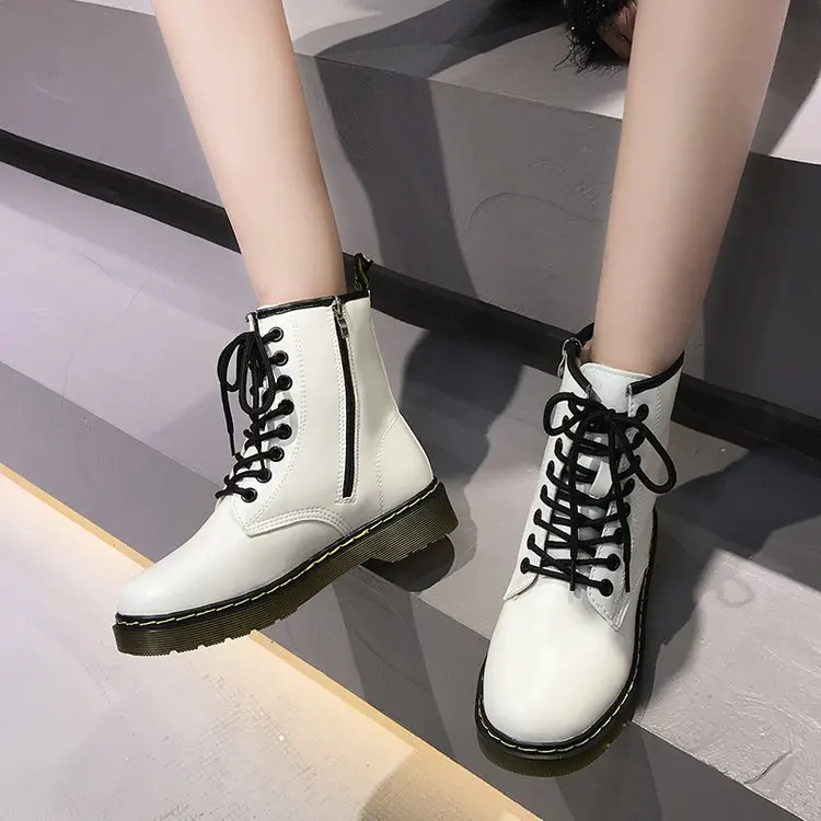Женские ботинки зимняя обувь для женщин на шнуровке женские роскошные