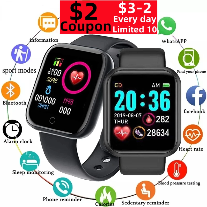 Heart Rate Smart Watch Blood Pressure Men Women Wristwatches Bluetooth Smartwatch Electronic Clock For Xiaomi Huawei Bracelet