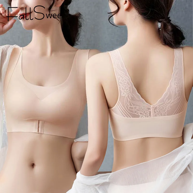 

Бюстгальтер пуш-ап Женский, корректирующий осанку, с застежкой спереди, кружевное нижнее белье, размеры от M до 4XL