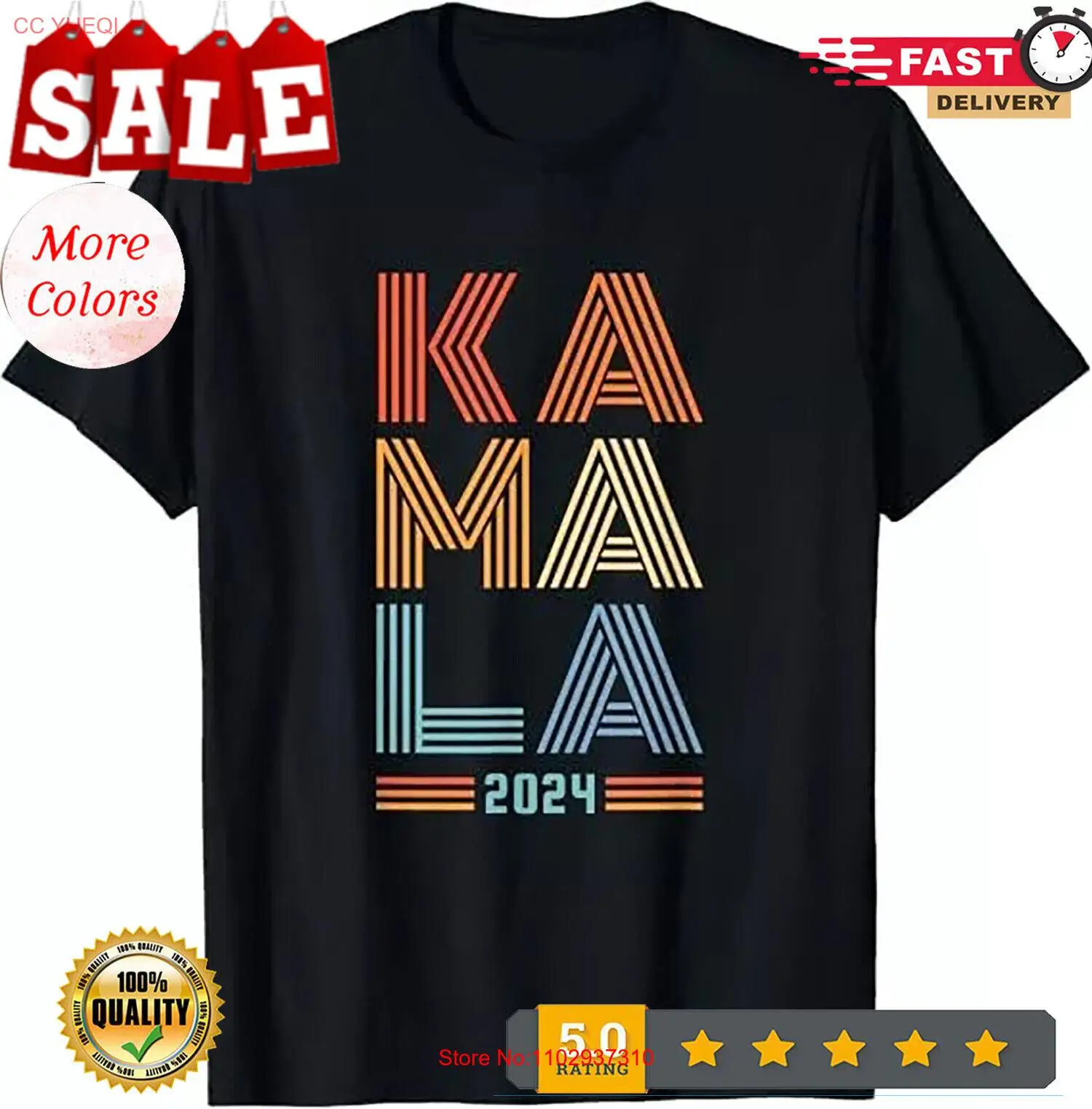 Футболка с изображением президентских выборов Kamala co2 2024