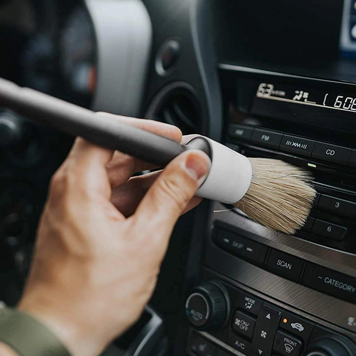 

Detailing Brush Set Car Cleaning Brushes Power Scrubber Drill Brush For Car Leather Air Vents Rim Cleaning Dirt Dust Clean Tools