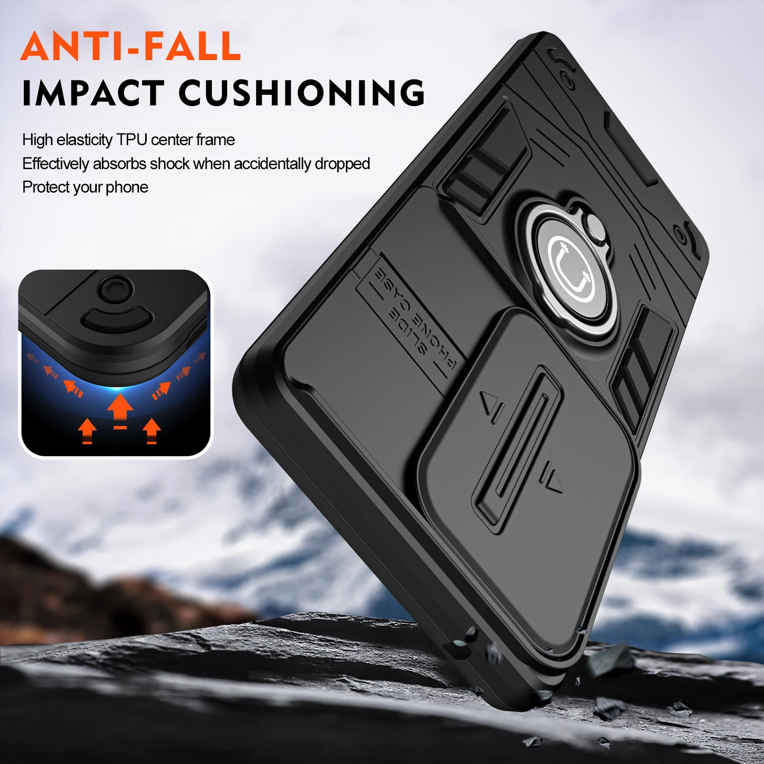 Слайд-камера для vivo V30 Pro V30Pro чехол силиконовый Жесткий бронированный телефона