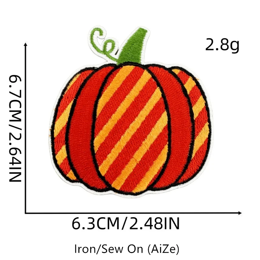 10 шт. нашивки с вышивкой тыквы утюг на одежде шляпа сумка материал для ремонта