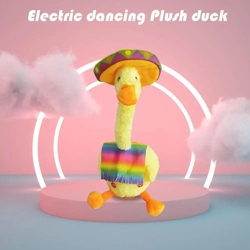 

Танцующая утка, электронные плюшевые игрушки, говорящая игрушка, может попеть, Интерактивная игрушка, забавный плюшевый подарок для детей н...