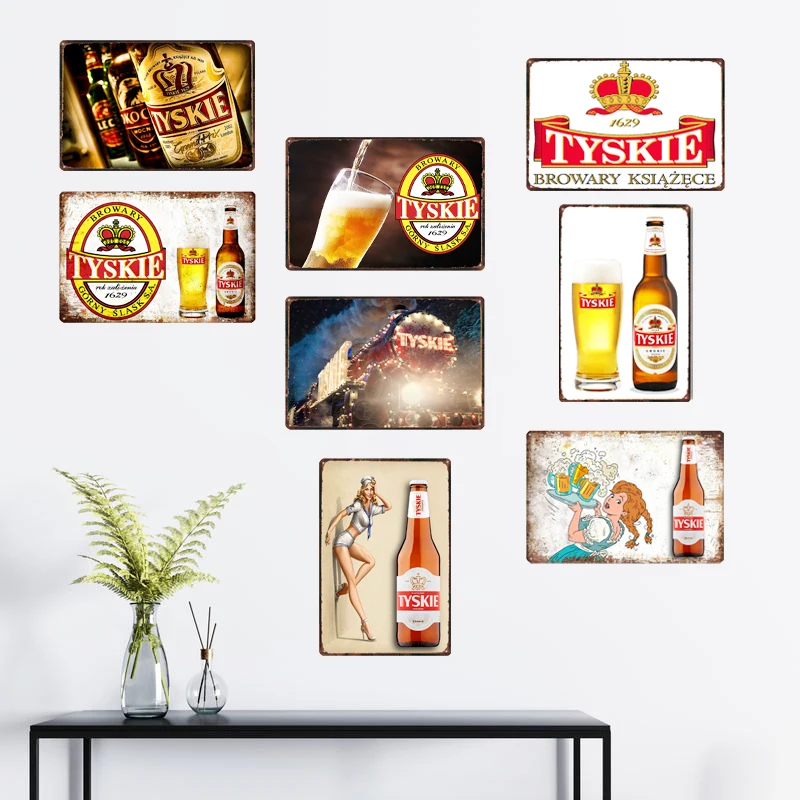 [Yzfq] польский пивной металлический знак, винтажная стена для мужчин, пещера, ресторан, дома, задний двор, гараж, бар, уникальный подарок, искусственная стена 8 дюймов x 12 дюймов
