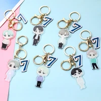 kpop keychain suga jimin jin accessories jungkook v rm j hope fashion key ring bangtan boys cute cartoon gift