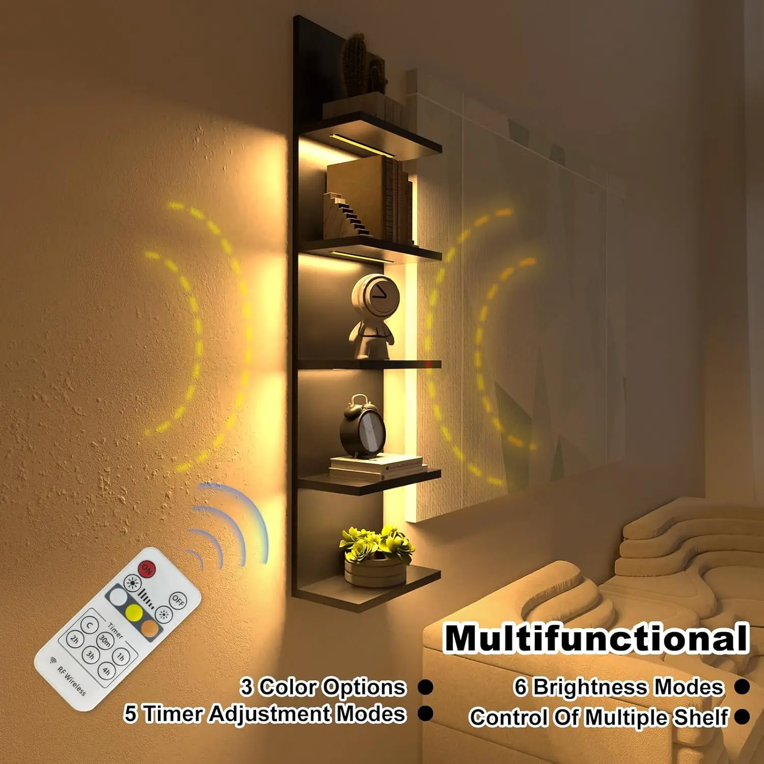 Настенный блок настенная Вертикальная полка с фотоэлементами Современная