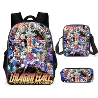 new fashion children kids school bags sets cute cartoon anime dragon ball 3pcs set student backpack boys bag mochila rucksack